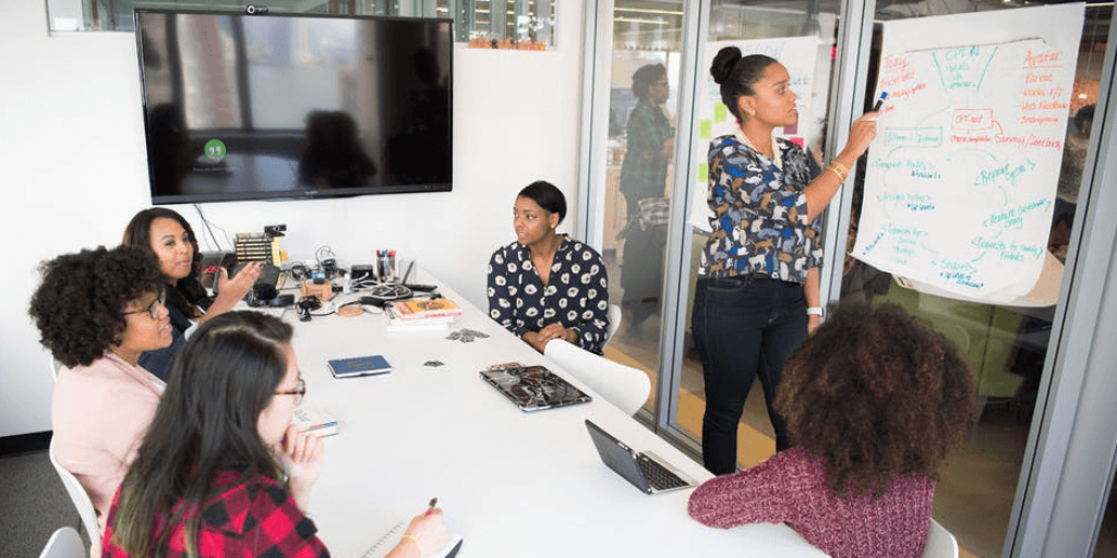 Group of people having a meeting