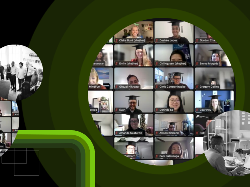header image with Zoom screen of faces of the Accelerator participants