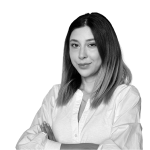 Turkan Aliyeva headshot in black and white