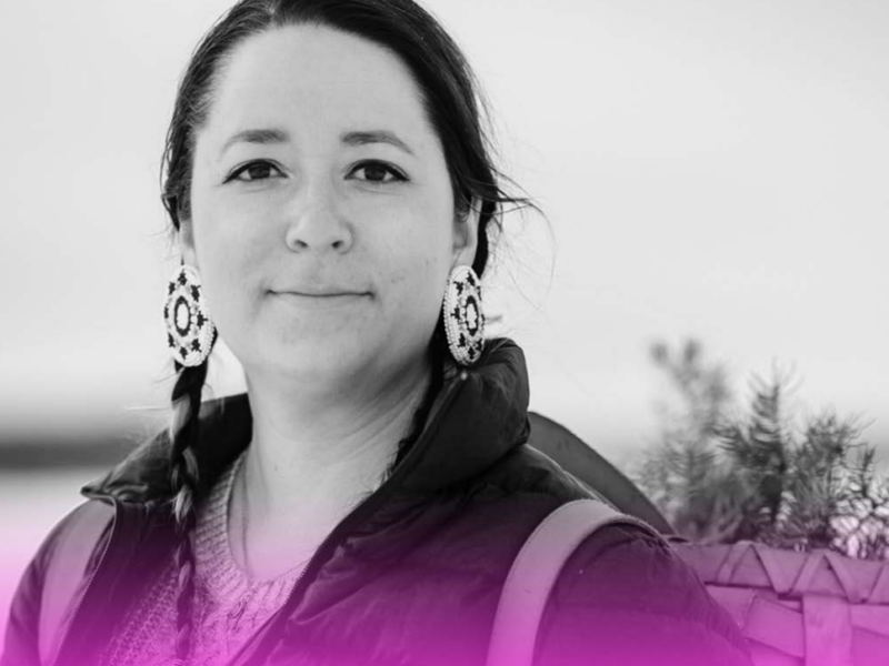 Indigenous person outside