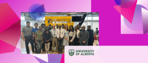 a header image with a smiling group of Black youth in STEM