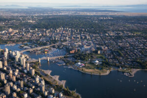 Aerial view of Downtown Vancouver