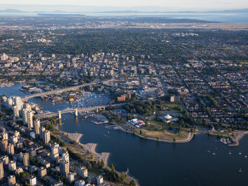 Aerial view of Downtown Vancouver