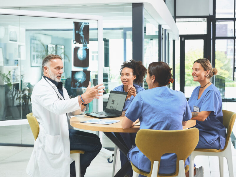 Healthcare professionals in a meeting