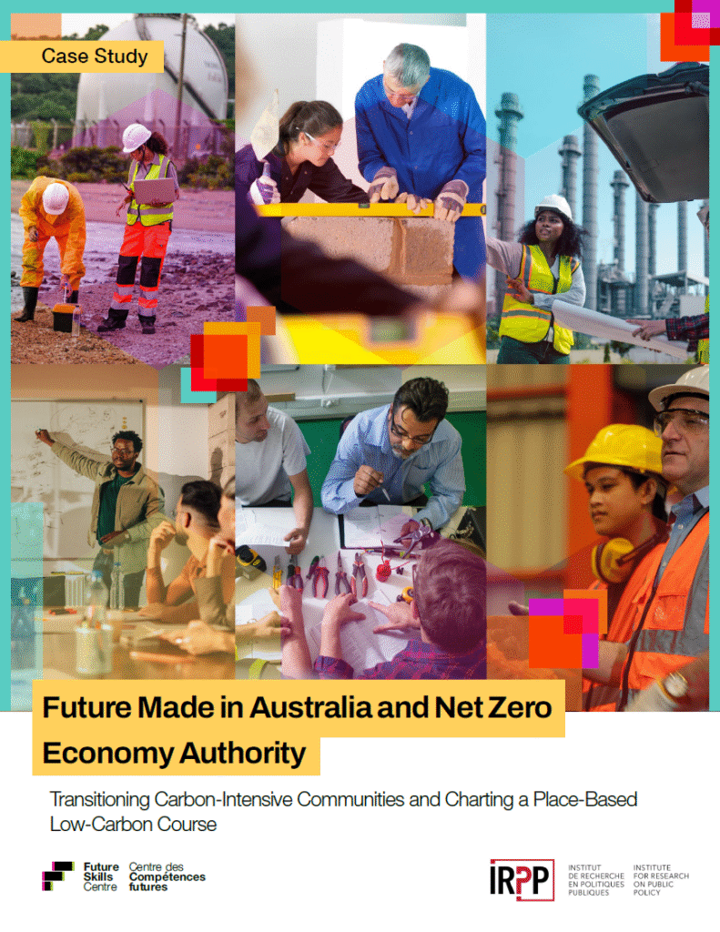 Report cover page: Future Made in Australia and Net Zero Economy Authority: Transitioning Carbon-Intensive Communities and Charting a Place-Based Low-Carbon Course