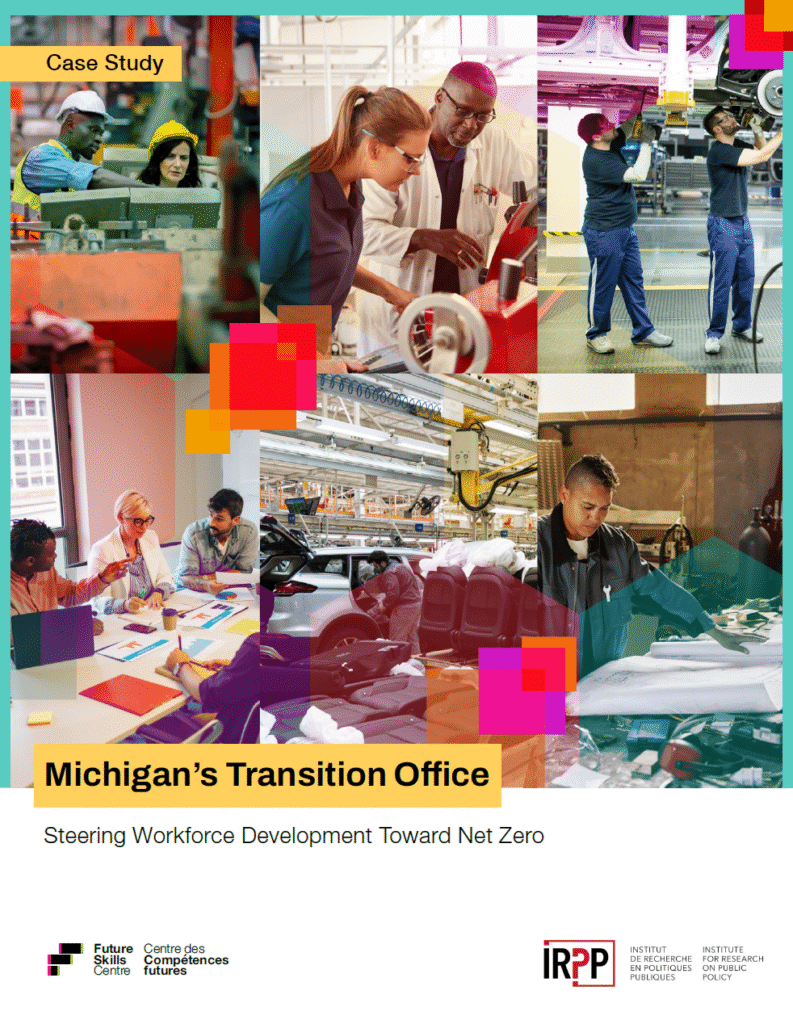 Report cover page: Michigan's transition office: Steering workforce development toward net zero