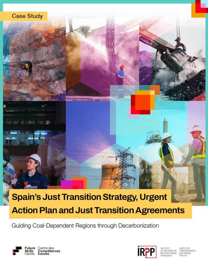Report cover page: Spain's Just Transition Strategy, Urgent Action Plan and Just Transition Agreements: Guiding Coal-Dependent Regions through Decabonization