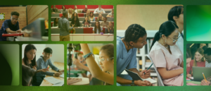 Young people at work